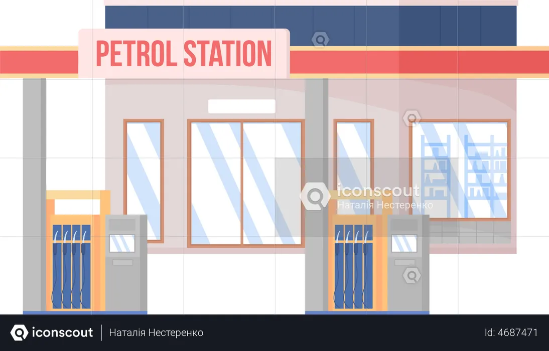 Petrol station  Illustration