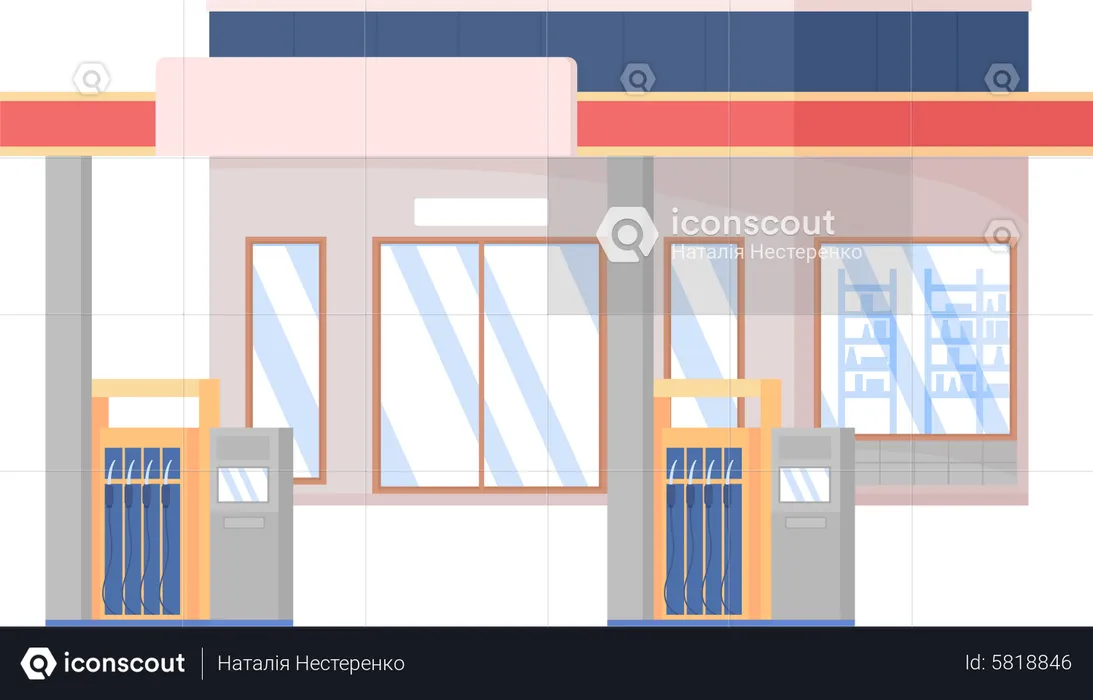 Petrol station  Illustration