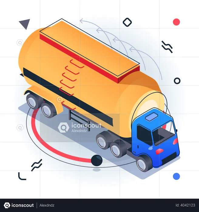 Petroleum Truck  Illustration