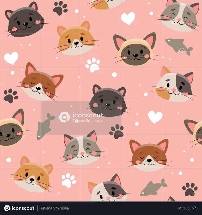 Pets pattern  Illustration