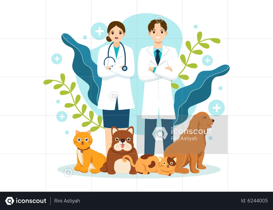 Pets Veterinary Clinic  Illustration