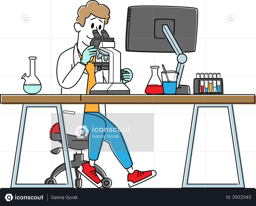 Pharmaceutic or Chemical Laboratory Research  Illustration