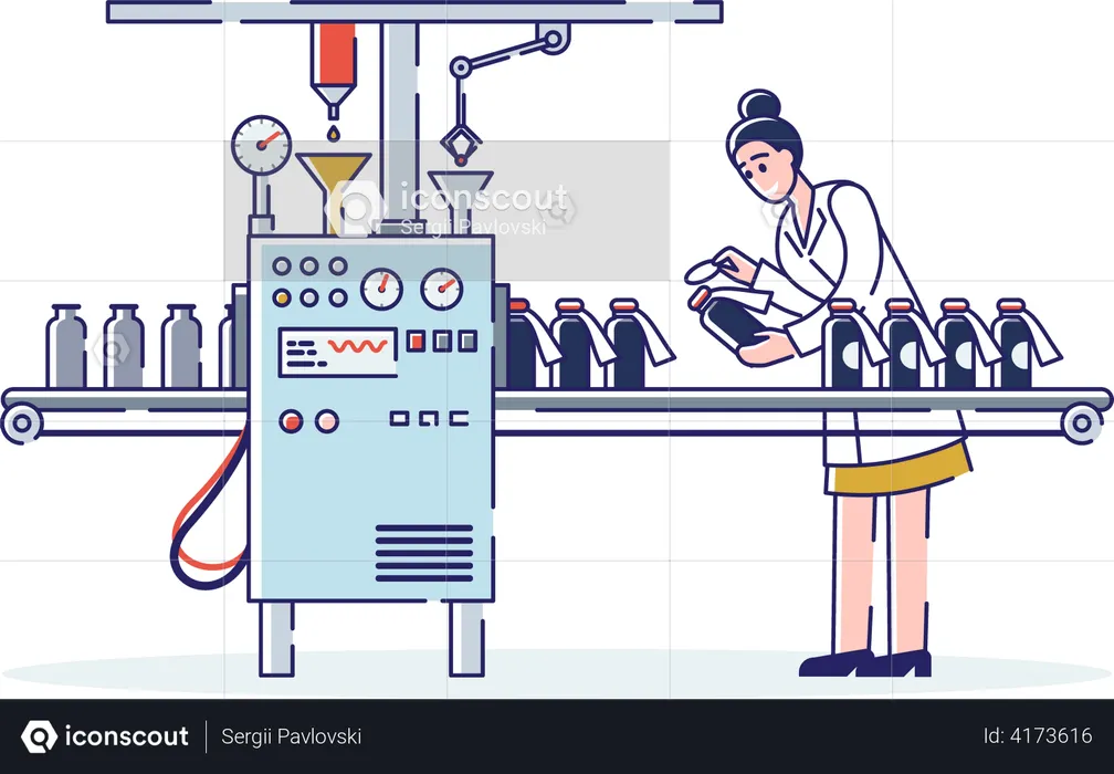 Pharmaceutical Factory production unit  Illustration
