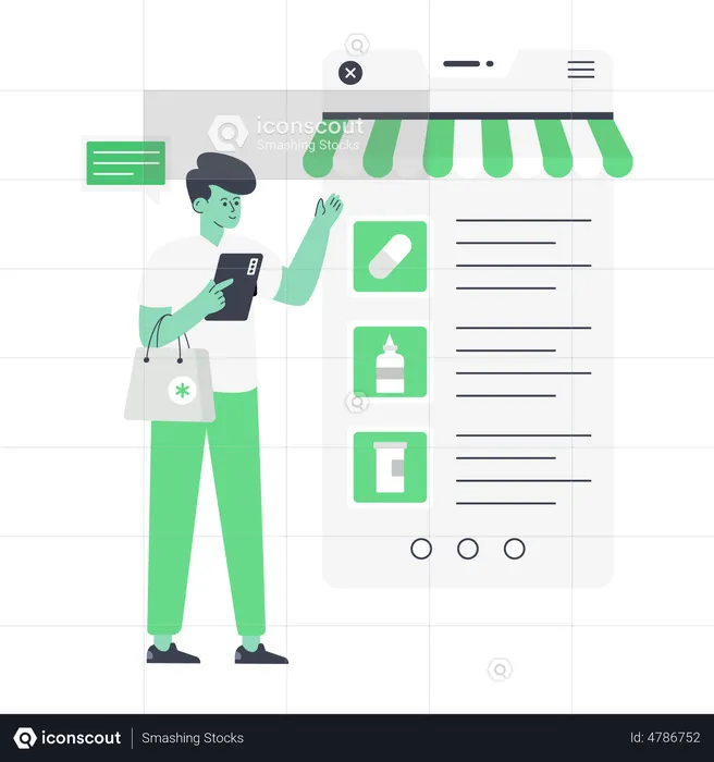 Pharmacy App  Illustration