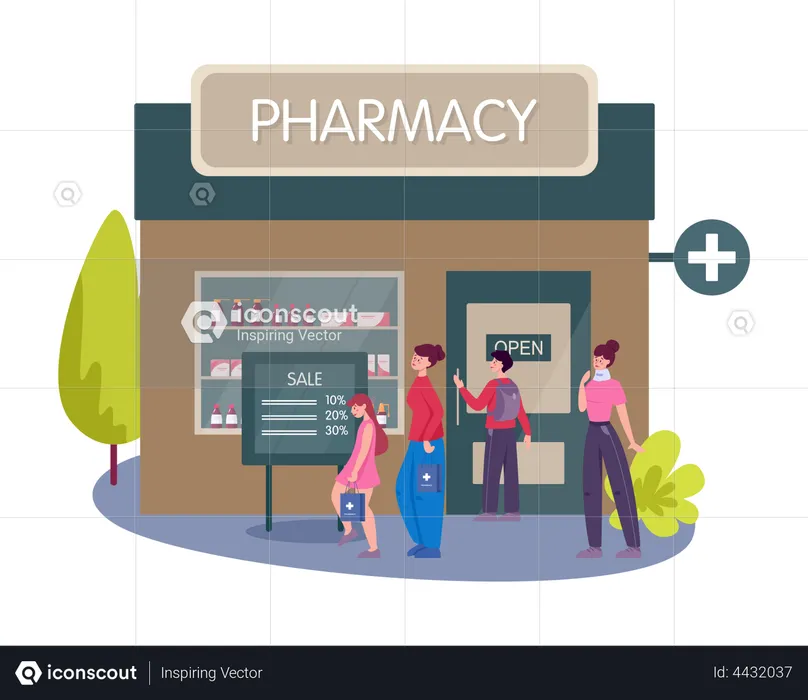 Pharmacy building  Illustration