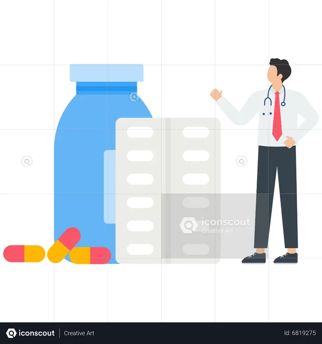 Pharmacy store and online medicine  Illustration