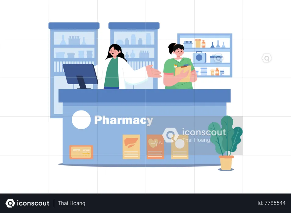 Pharmacy Store  Illustration