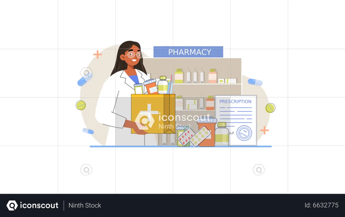 Pharmacy worker  Illustration