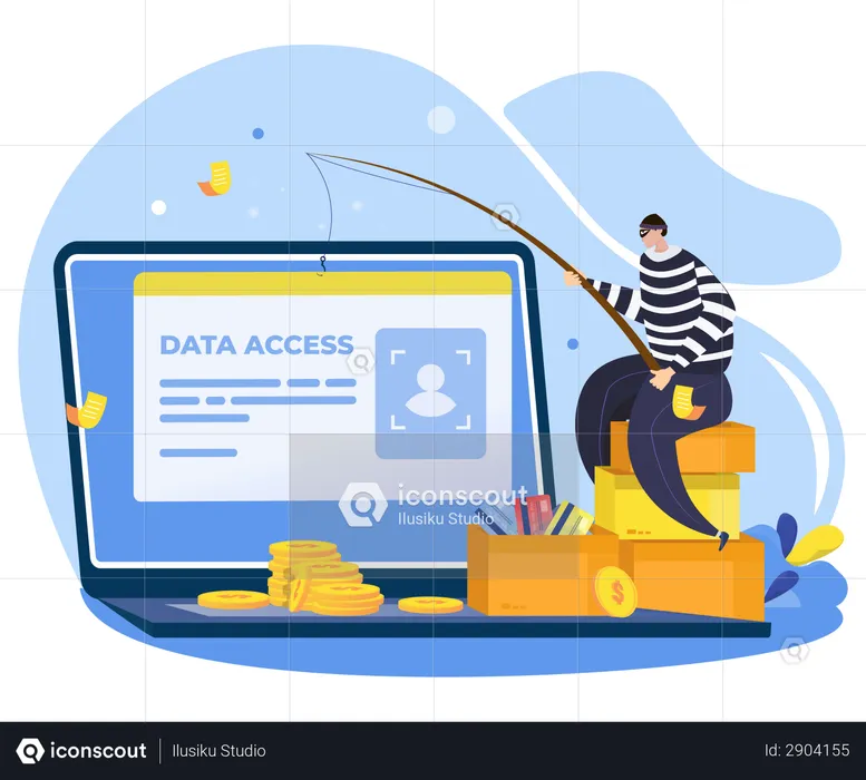 Phishing de données  Illustration