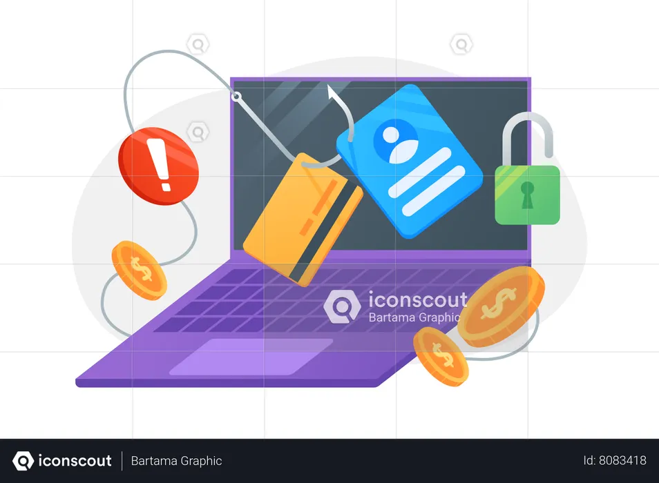 Phishing on-line  Ilustração