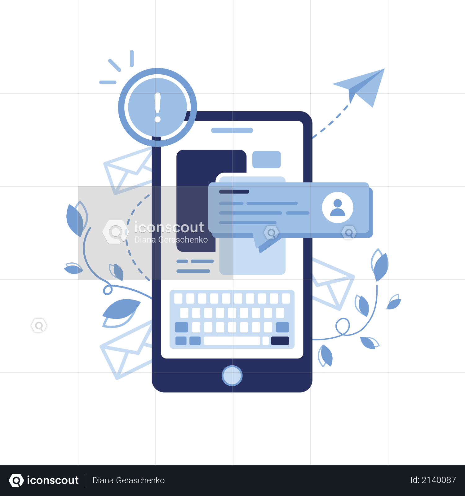 Phone message Illustration