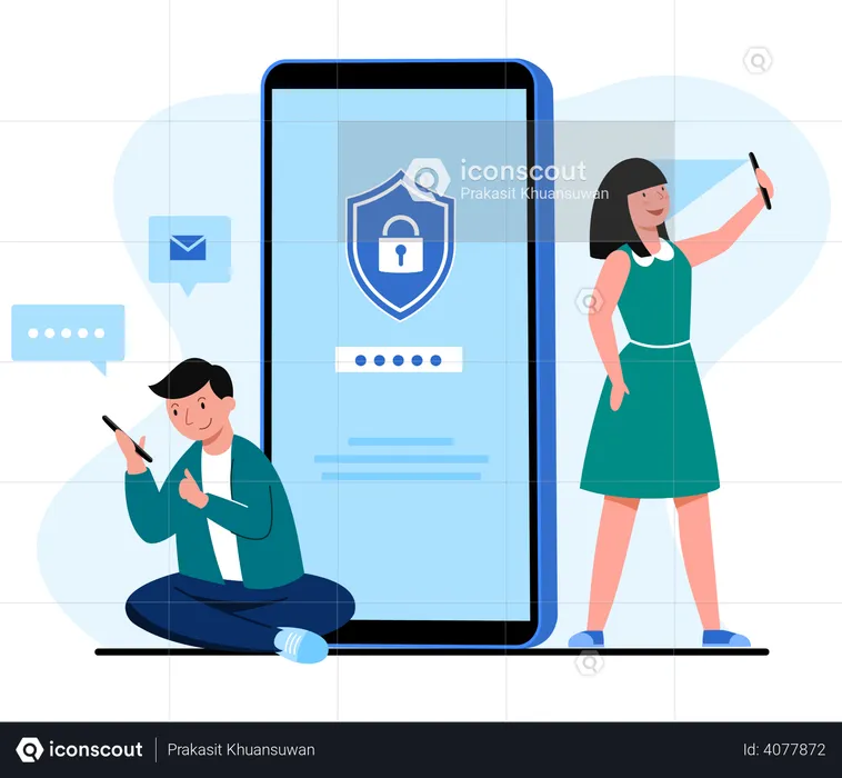 Phone Security  Illustration