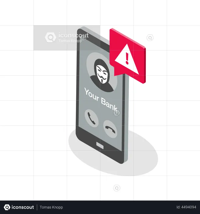 Phone voice phishing  Illustration