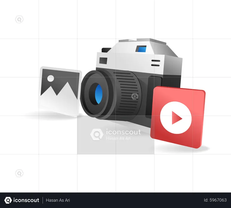 Photo and video camera  Illustration