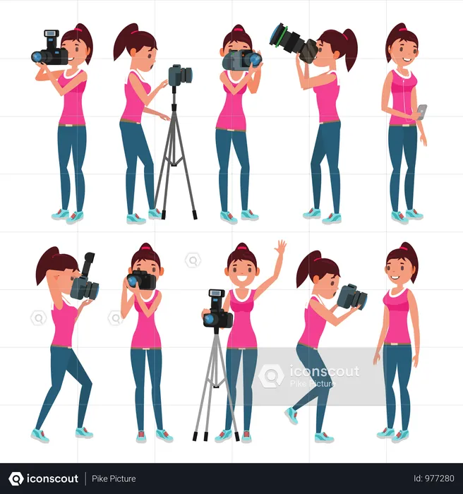 Photographe femme  Illustration