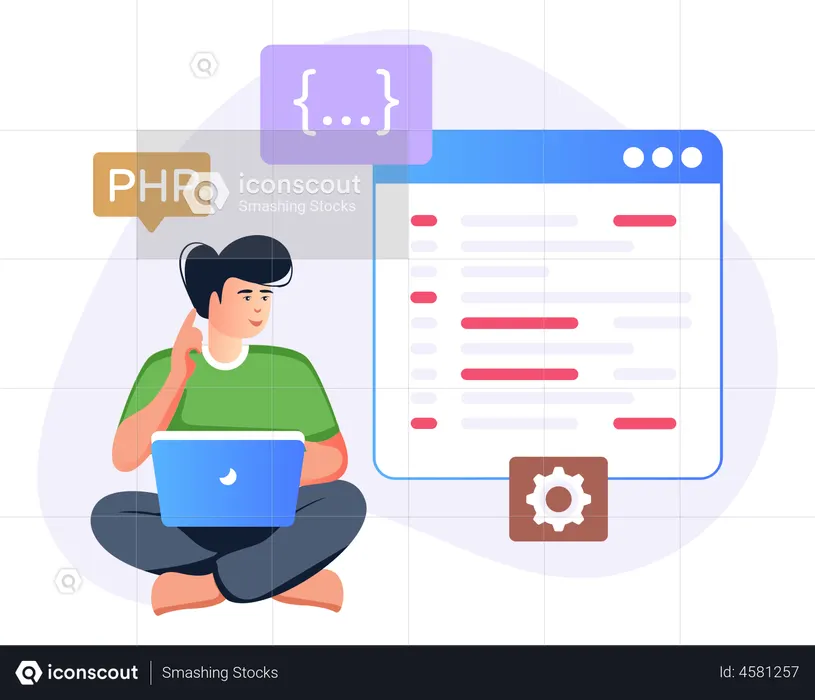 PHP Coding  イラスト