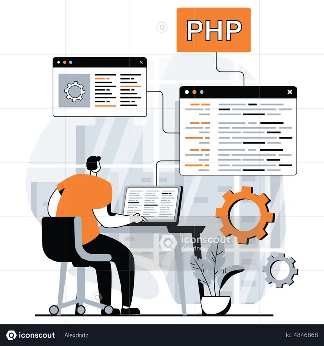 Php developer  Illustration