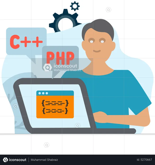 Php developer  Illustration