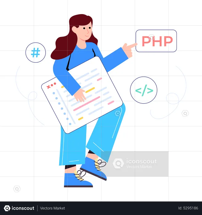PHP Developer  Illustration