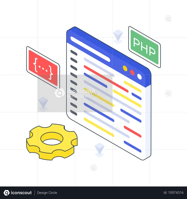 PHP-Entwicklung/PHP-Codierung  Illustration