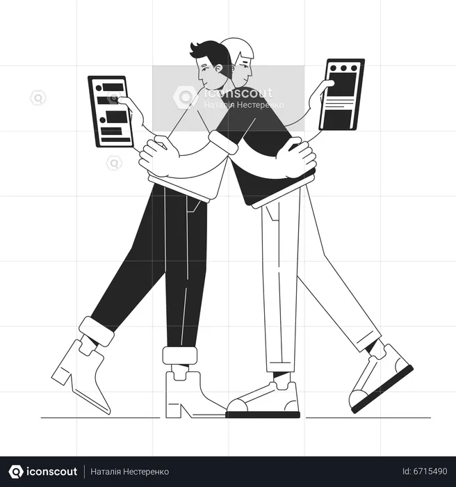 Phubbing in relationship  Illustration