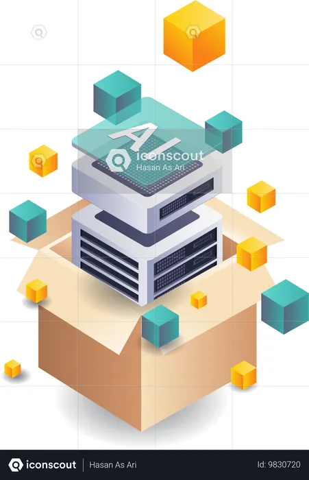 Physical Storage Solutions for Server Technology Data  Illustration