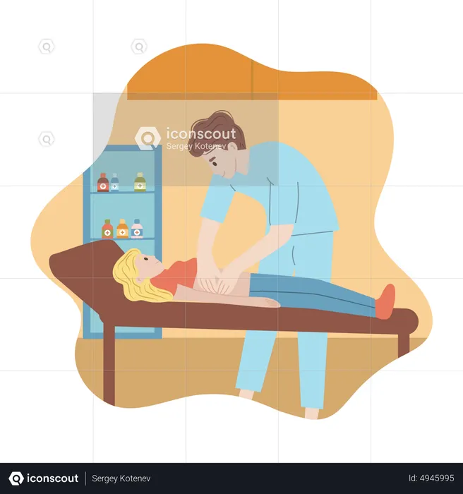 Physical therapy treatment  Illustration