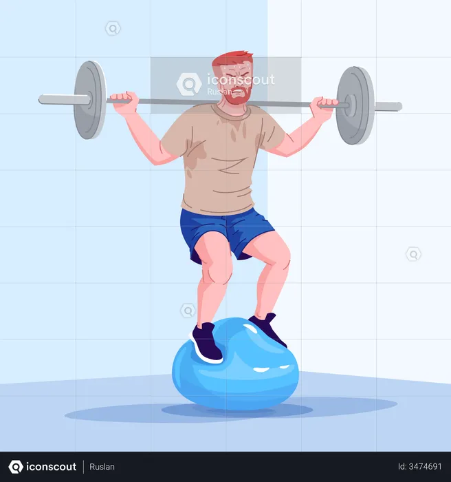 Physical training dependence  Illustration
