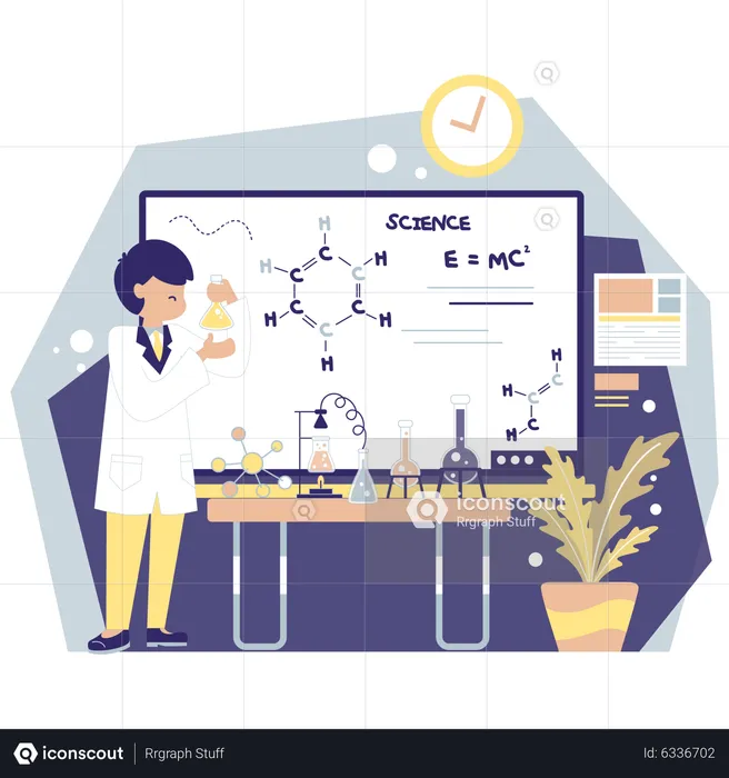 Physik Lehrer  Illustration