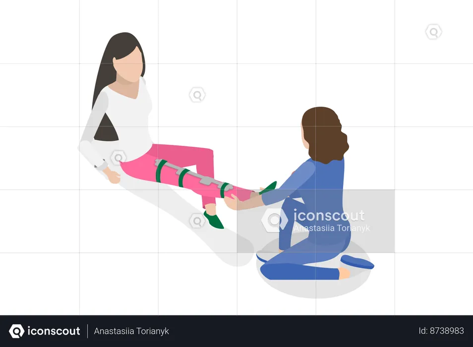 Physiotherapy Rehab and Injury Recovery  Illustration