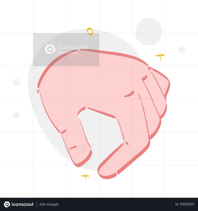 Pick Hand Gesture  Illustration