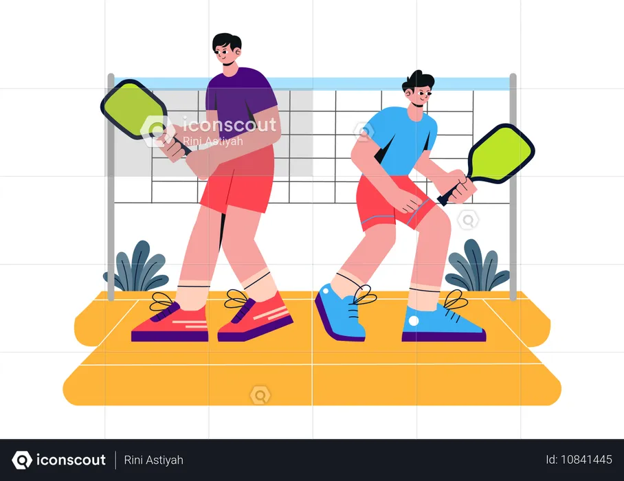 Pickleball Spiel Sport  Illustration