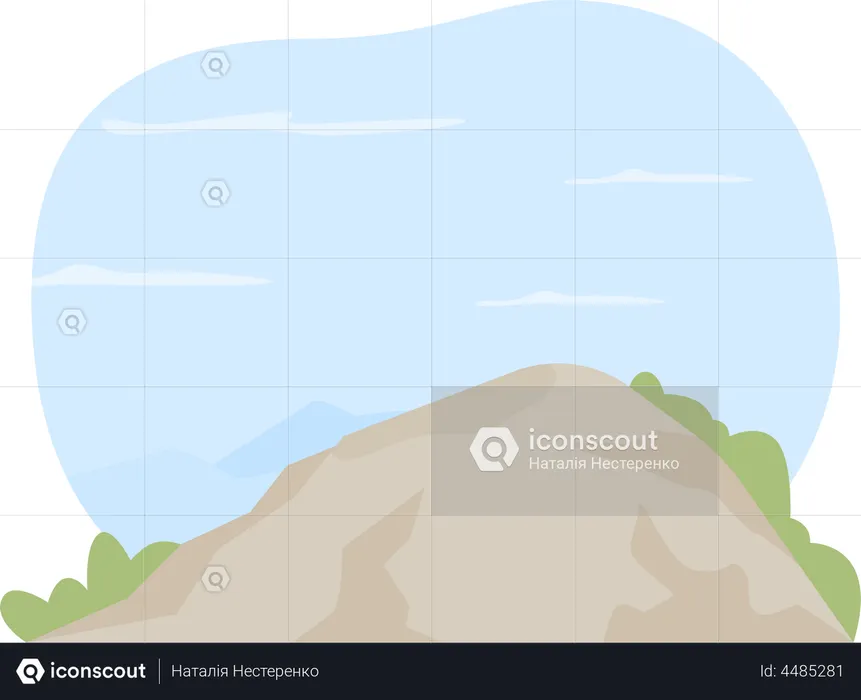 Pico da montanha  Ilustração