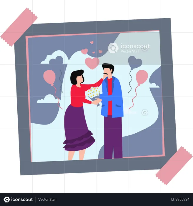 Picture Of Couple  Illustration