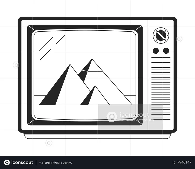 Picture on tv display  Illustration