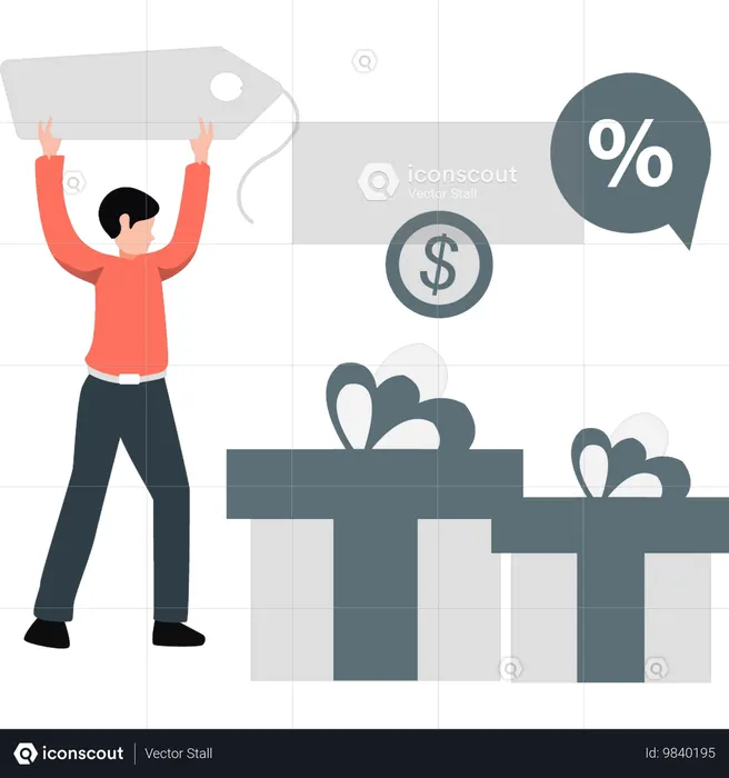 Picture showing discount rewards  Illustration
