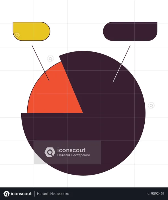 Pie chart with labels  Illustration