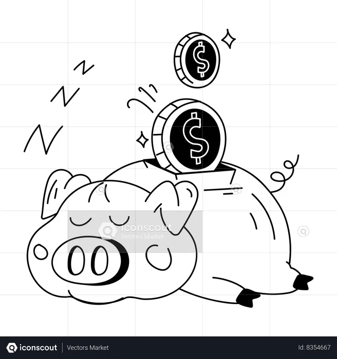 Piggy bank  Illustration