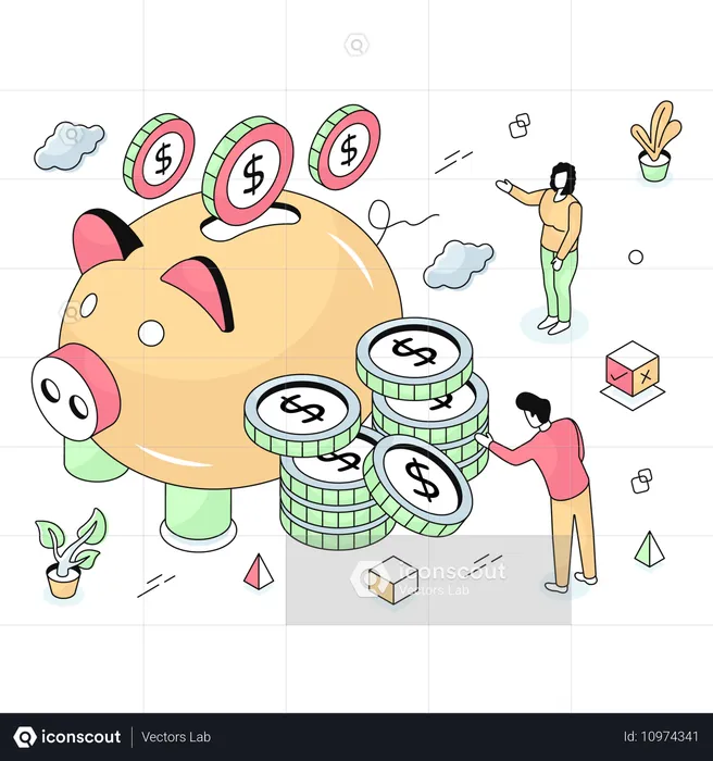 Piggy Bank  Illustration