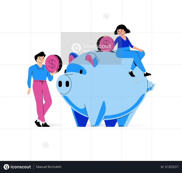 Piggy Bank Savings  Illustration