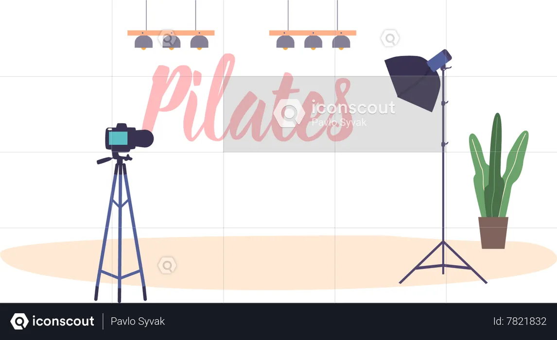 Pilates Studio With Camera  Illustration