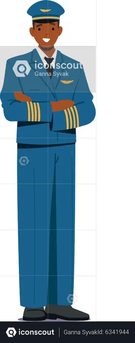 Pilot of Airplane  Illustration