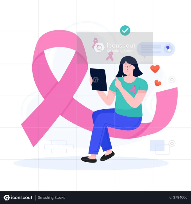Pink Ribbon Campaign  Illustration