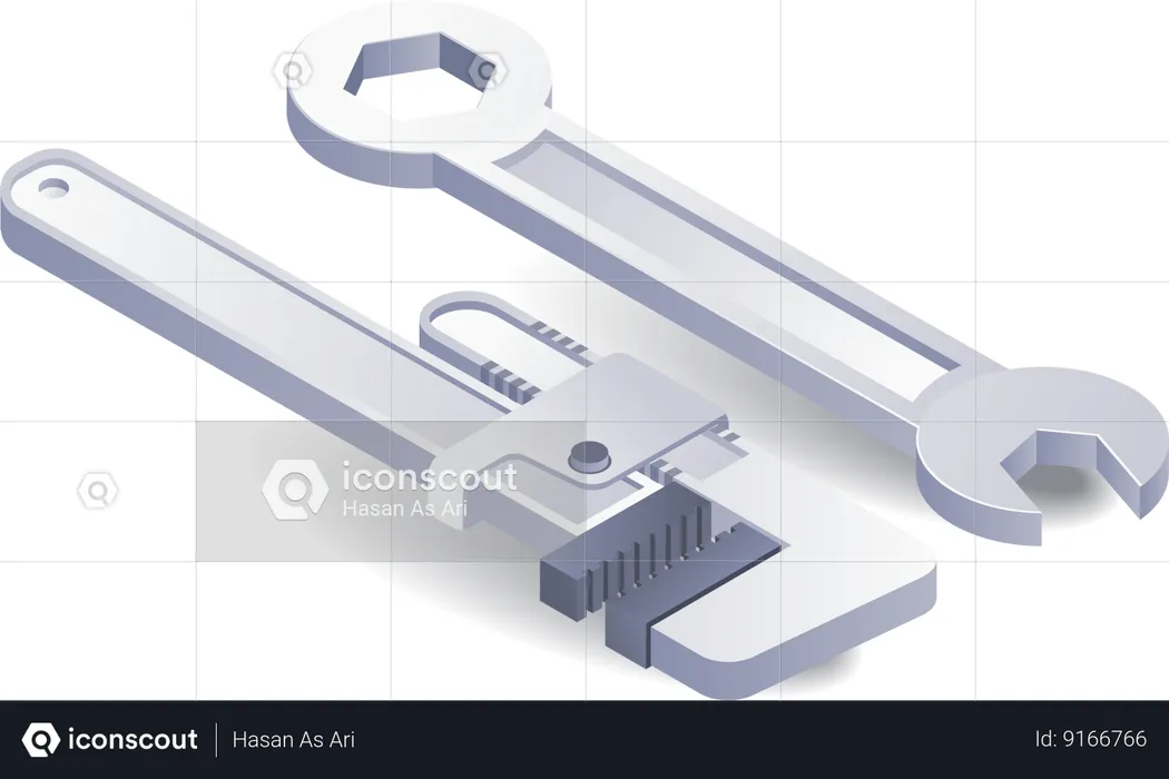 Pipe wrench  Illustration