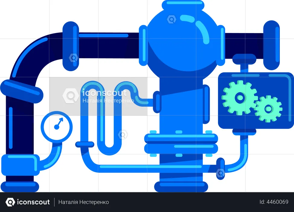 Pipes for water supply  Illustration