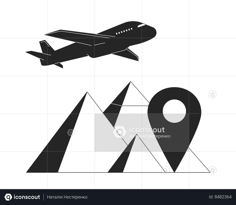 Turismo piramides  Ilustración