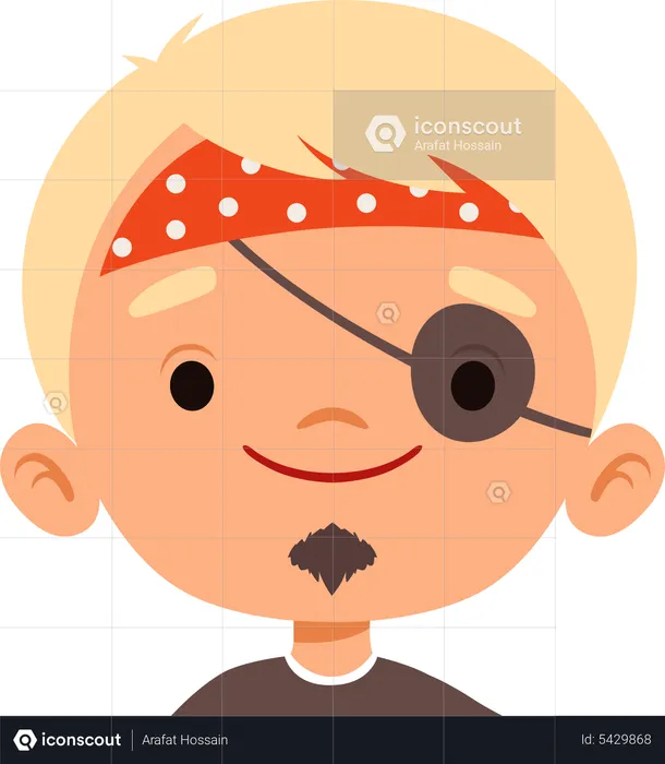 Pirate face painting  Illustration