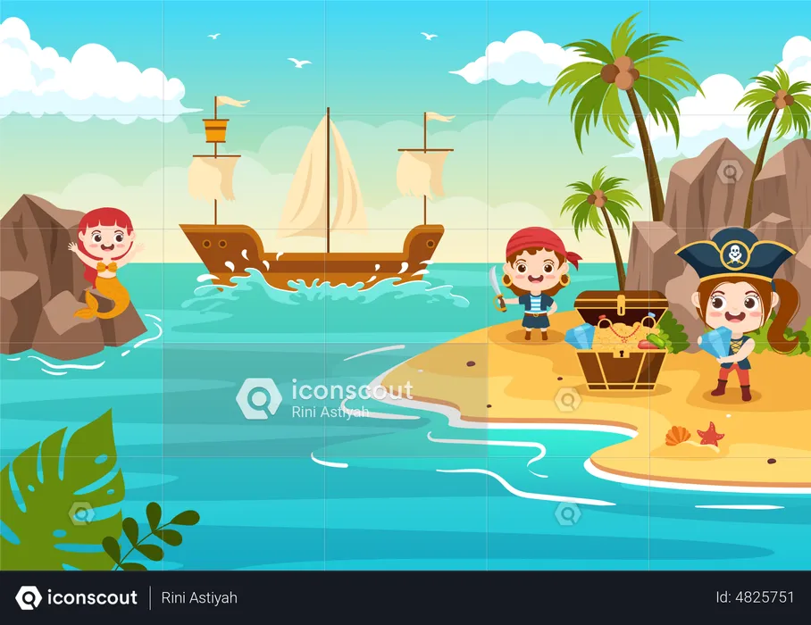 Pirate island  Illustration