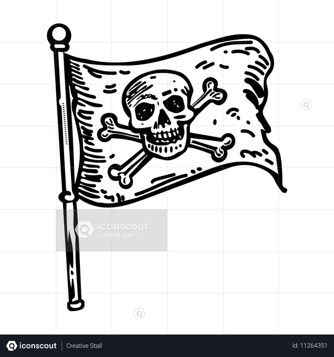 Piratenflagge  Illustration