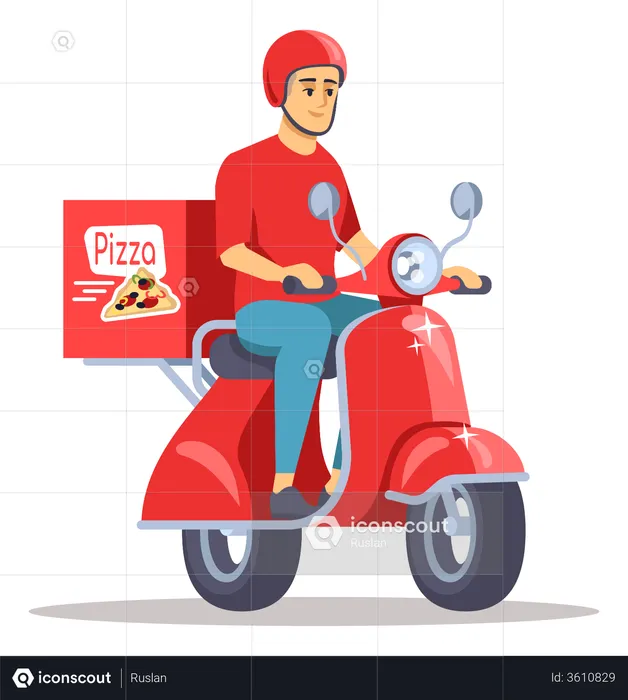 Pizza Delivery Guy  Illustration